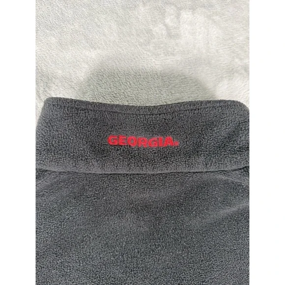 Columbia Georgia Bulldogs Fleece Vest Men's 2XL Black Full Zip Sleeveless - Picture 13 of 13